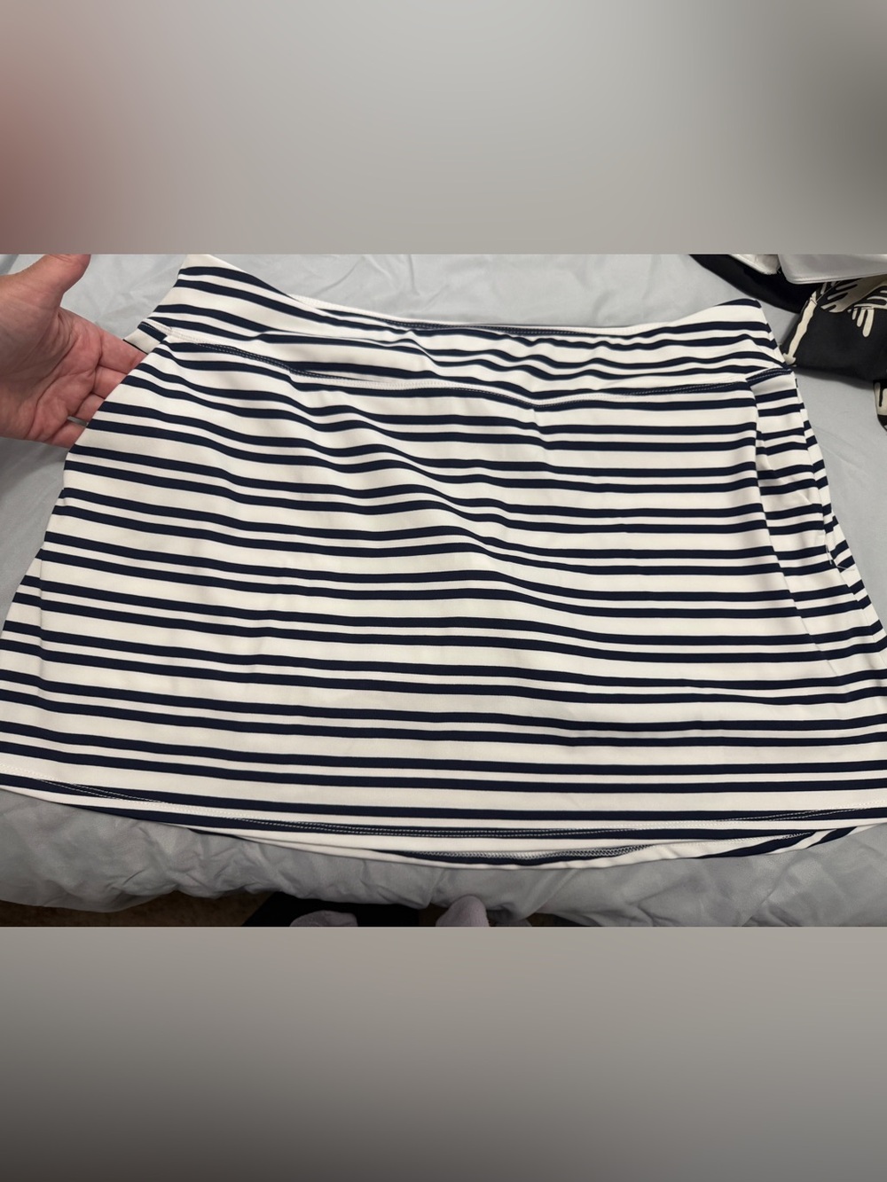 Tommy Bahama White and Navy Striped golf Skort. Worn once